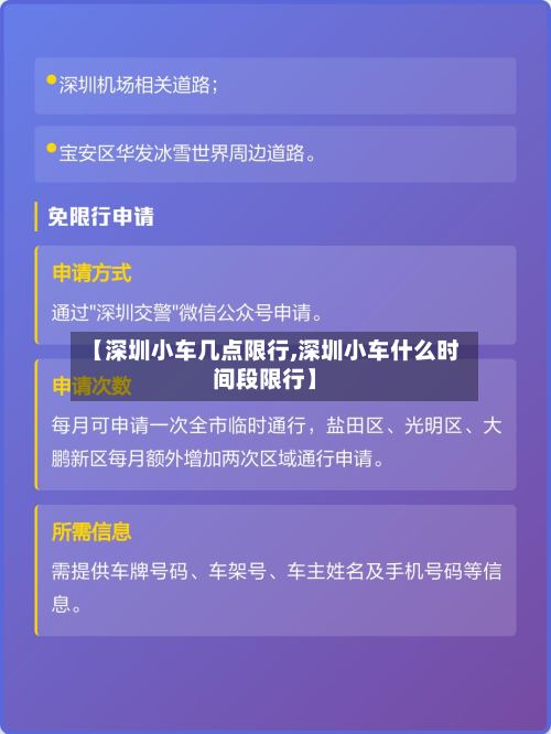 【深圳小车几点限行,深圳小车什么时间段限行】-第3张图片