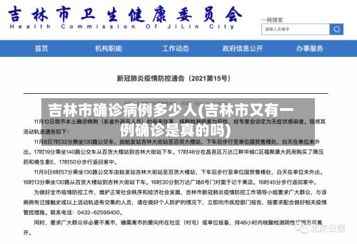 吉林市确诊病例多少人(吉林市又有一例确诊是真的吗)-第3张图片