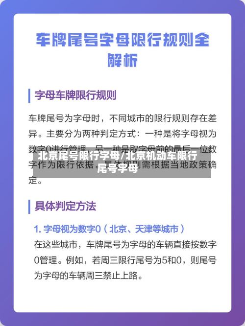北京尾号限行字母/北京机动车限行尾号字母-第1张图片