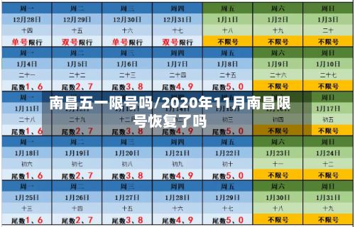 南昌五一限号吗/2020年11月南昌限号恢复了吗-第3张图片