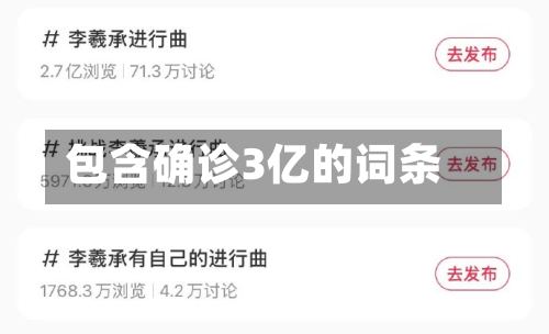 包含确诊3亿的词条