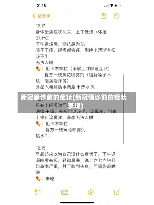 新冠确诊前的症状(新冠确诊前的症状表现)