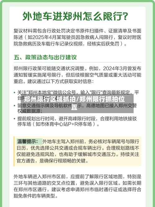 郑州限行区域抓拍/郑州限行抓拍位置