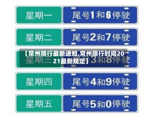 【常州限行最新通知,常州限行时间2021最新规定】-第2张图片