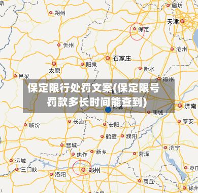 保定限行处罚文案(保定限号罚款多长时间能查到)