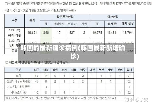 韩国的最新确诊病例(韩国最新新增确诊)-第2张图片