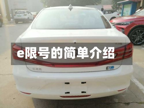 e限号的简单介绍
