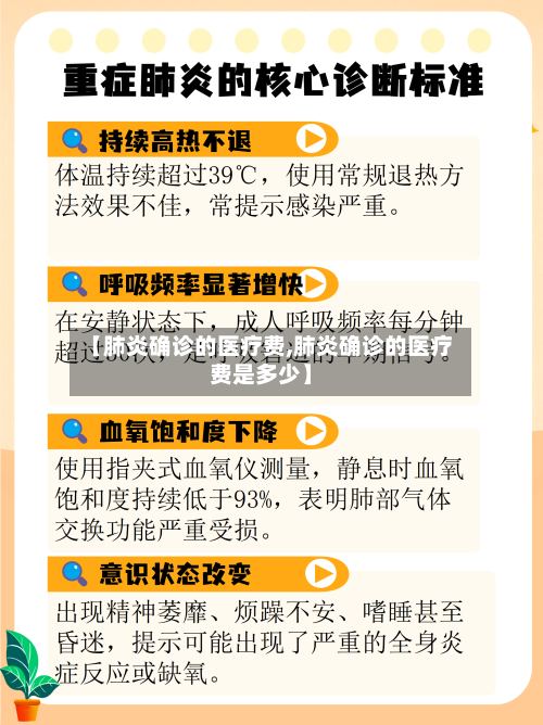 【肺炎确诊的医疗费,肺炎确诊的医疗费是多少】