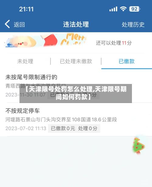 【天津限号处罚怎么处理,天津限号期间如何罚款】-第3张图片