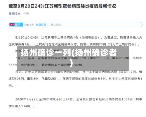 扬州确诊一列(扬州确诊者)-第3张图片