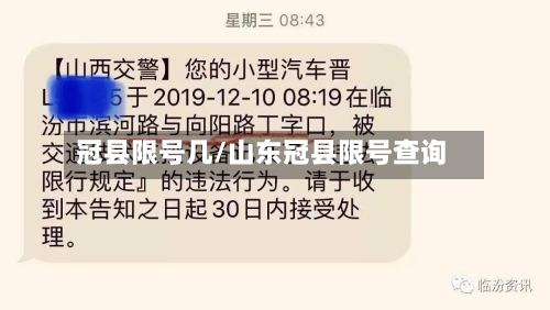 冠县限号几/山东冠县限号查询-第2张图片