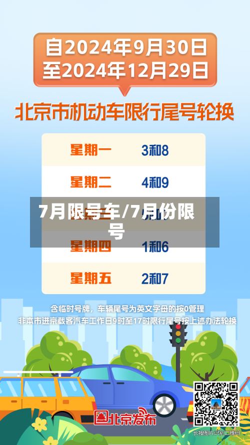 7月限号车/7月份限号