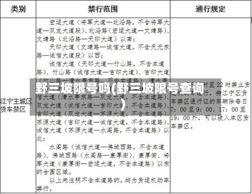 野三坡限号吗(野三坡限号查询)-第2张图片