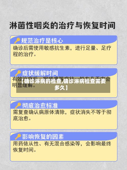 【确诊淋病的检查,确诊淋病检查需要多久】