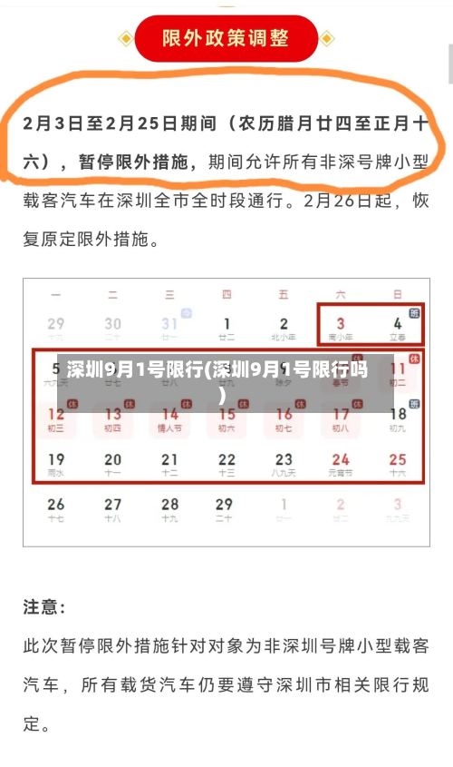 深圳9月1号限行(深圳9月1号限行吗)