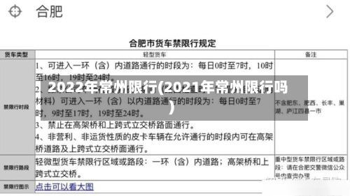 2022年常州限行(2021年常州限行吗)-第2张图片