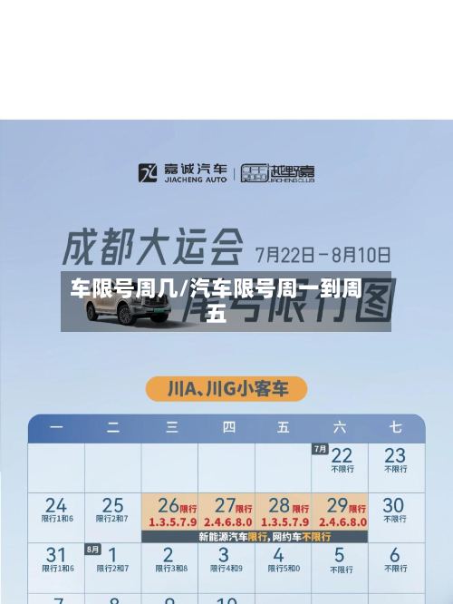 车限号周几/汽车限号周一到周五