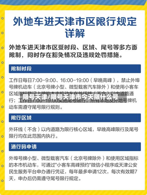 限号天津/限号天津市今天限什么号-第2张图片