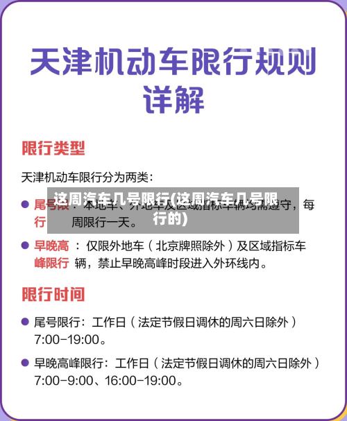 这周汽车几号限行(这周汽车几号限行的)